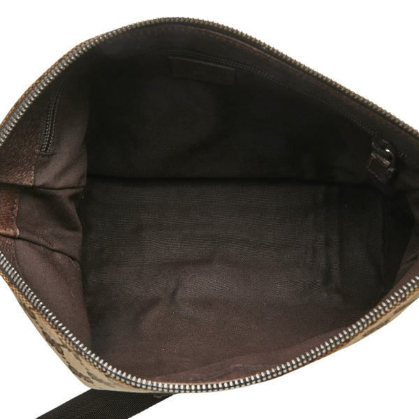グッチ GGキャンバス 斜め掛け ショルダーバッグ 114273 ブラウン キャンバス レザー レディース GUCCI 【中古】