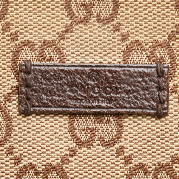 グッチ GGキャンバス 斜め掛け ショルダーバッグ 114273 ブラウン キャンバス レザー レディース GUCCI 【中古】