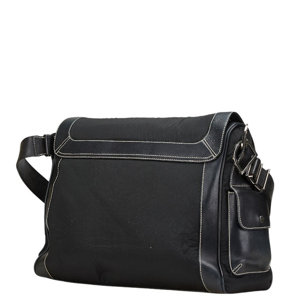 ヴェルサーチェ ショルダーバッグ ブラック レザー ポリエステル レディース VERSACE 【中古】