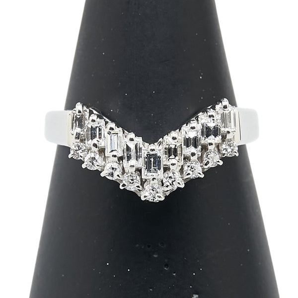 ノーブランド Pt900 プラチナ ダイヤ0.34ct リング 指輪 レディース no brand 11号 【中古】