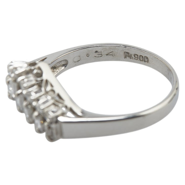 ノーブランド Pt900 プラチナ ダイヤ0.34ct リング 指輪 レディース no brand 11号 【中古】