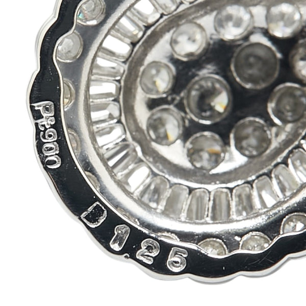 ノーブランド Pt900 プラチナ ダイヤ1.25ct ティアドロップ ペンダントトップ レディース no brand 【中古】