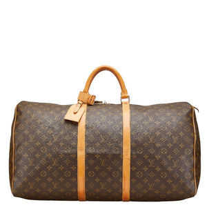 ルイ ヴィトン モノグラム キーポル50 ボストンバッグ トラベルバッグ M41426 ブラウン PVC レザー レディース LOUIS VUITTON 【中古】