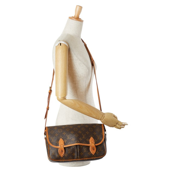 ルイ ヴィトン モノグラム ジベシエールMM 斜め掛け ショルダーバッグ M42247 ブラウン PVC レザー レディース LOUIS VUITTON 【中古】