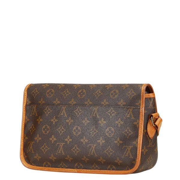 ルイ ヴィトン モノグラム ジベシエールMM 斜め掛け ショルダーバッグ M42247 ブラウン PVC レザー レディース LOUIS VUITTON 【中古】