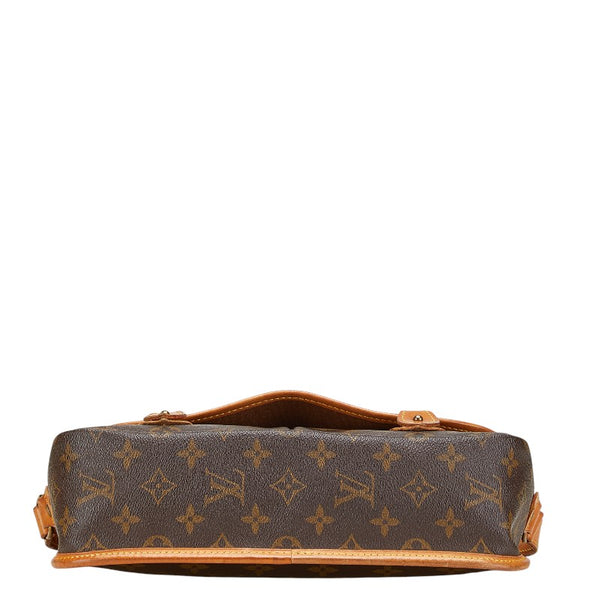 ルイ ヴィトン モノグラム ジベシエールMM 斜め掛け ショルダーバッグ M42247 ブラウン PVC レザー レディース LOUIS VUITTON 【中古】