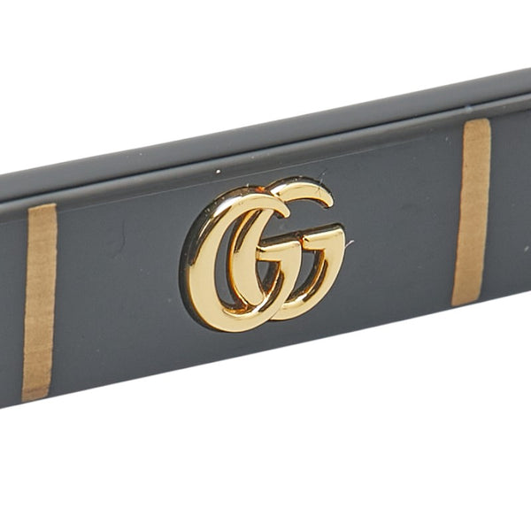 グッチ ウェリントン アジアンフィット サングラス GG0637SK ブラック プラスチック レディース GUCCI 【中古】