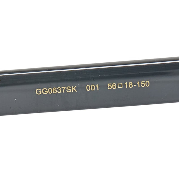 グッチ ウェリントン アジアンフィット サングラス GG0637SK ブラック プラスチック レディース GUCCI 【中古】