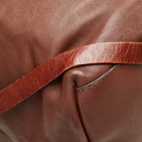 バーバリー ノバチェック トートバッグ ブラウン レザー レディース BURBERRY 【中古】