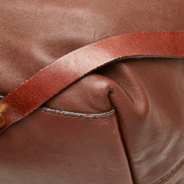バーバリー ノバチェック トートバッグ ブラウン レザー レディース BURBERRY 【中古】