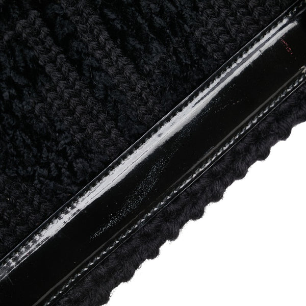 サルヴァトーレフェラガモ ガンチーニ トートバッグ ブラック ウール エナメル レディース Salvatore Ferragamo 【中古】