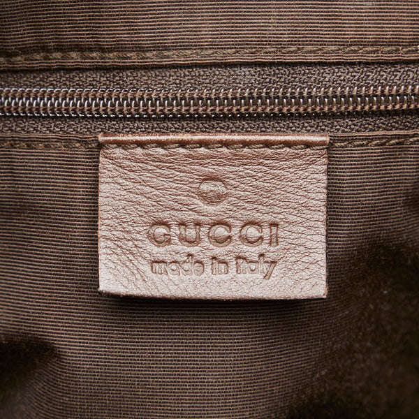 グッチ GGキャンバス ハンドバッグ ミニボストンバッグ 30458 ベージュ ブラウン キャンバス レザー レディース GUCCI 【中古】