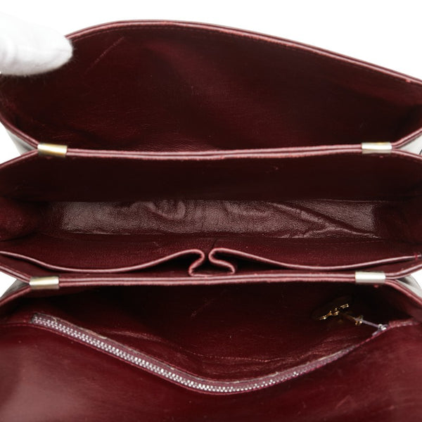 セリーヌ オールドセリーヌ ショルダーバッグ ワインレッド ボルドー レザー レディース CELINE 【中古】