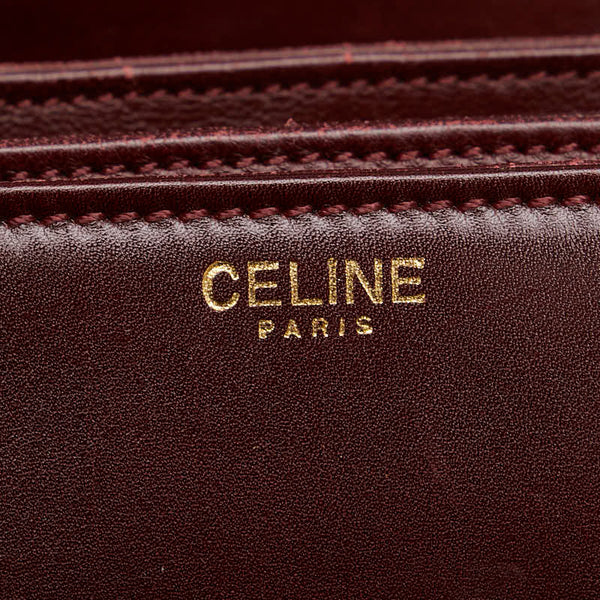 セリーヌ オールドセリーヌ ショルダーバッグ ワインレッド ボルドー レザー レディース CELINE 【中古】