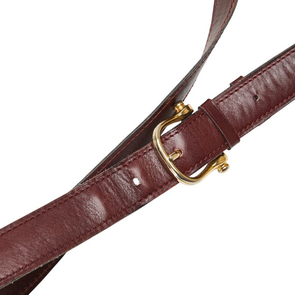 セリーヌ オールドセリーヌ ショルダーバッグ ワインレッド ボルドー レザー レディース CELINE 【中古】