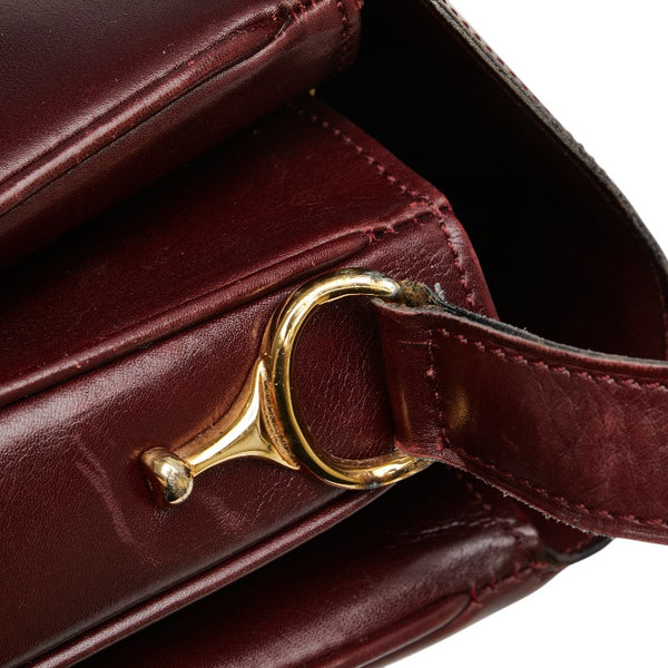 セリーヌ オールドセリーヌ ショルダーバッグ ワインレッド ボルドー レザー レディース CELINE 【中古】