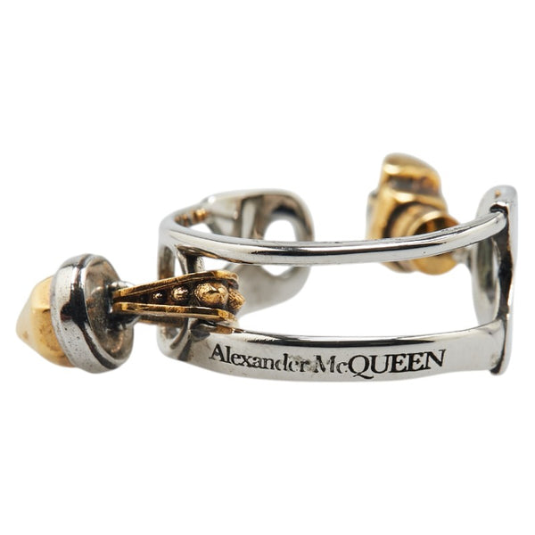 アレキサンダーマックイーン  フープ スタッド ピアス シルバー ゴールド メタル レディース Alexander McQueen 【中古】