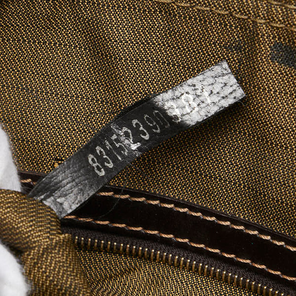 フェンディ ズッカ ハンドバッグ ワンショルダーバッグ ブラウン キャンバス レザー レディース FENDI 【中古】
