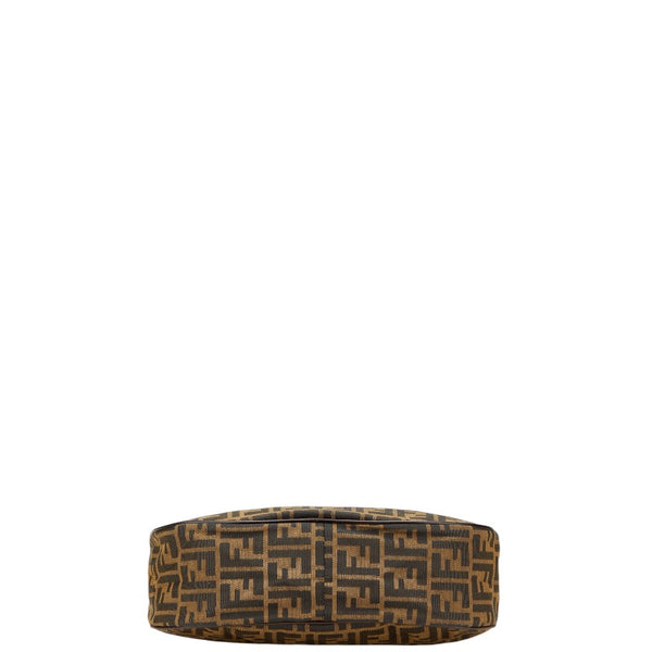フェンディ ズッカ ハンドバッグ ワンショルダーバッグ ブラウン キャンバス レザー レディース FENDI 【中古】
