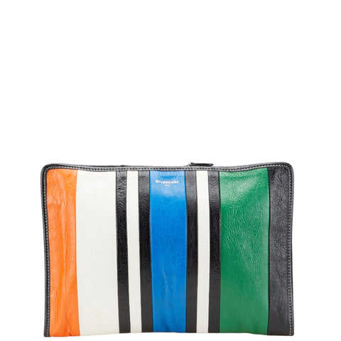 バレンシアガ バザール クラッチバッグ セカンドバッグ 443658 マルチカラー レザー レディース BALENCIAGA 【中古】