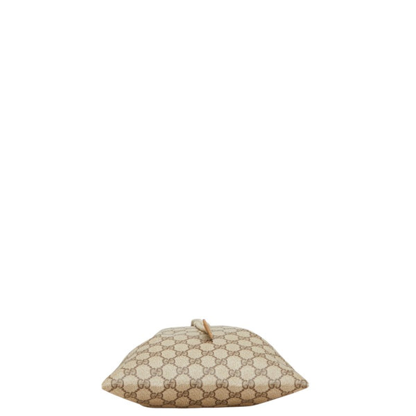 グッチ GGスプリーム オールドグッチ ポーチ 巾着バッグ 97.19.303 ベージュ ブラウン PVC レザー レディース GUCCI 【中古】