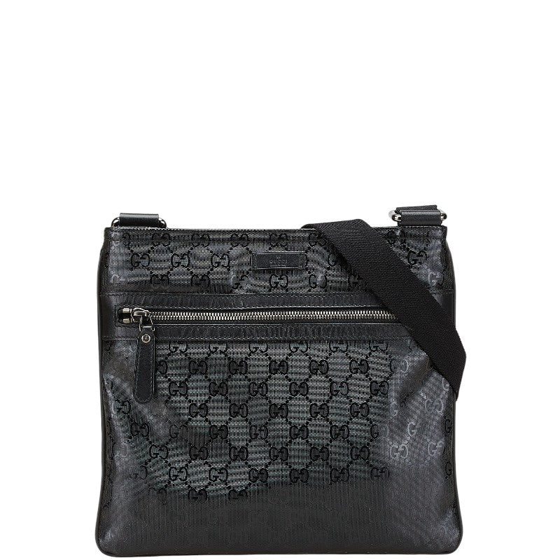 グッチ GGインプリメ 斜め掛け ショルダーバッグ 295257 ブラック PVC レザー レディース GUCCI 【中古】