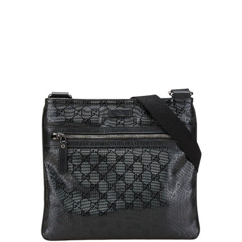 グッチ GGインプリメ 斜め掛け ショルダーバッグ 295257 ブラック PVC レザー レディース GUCCI 【中古】