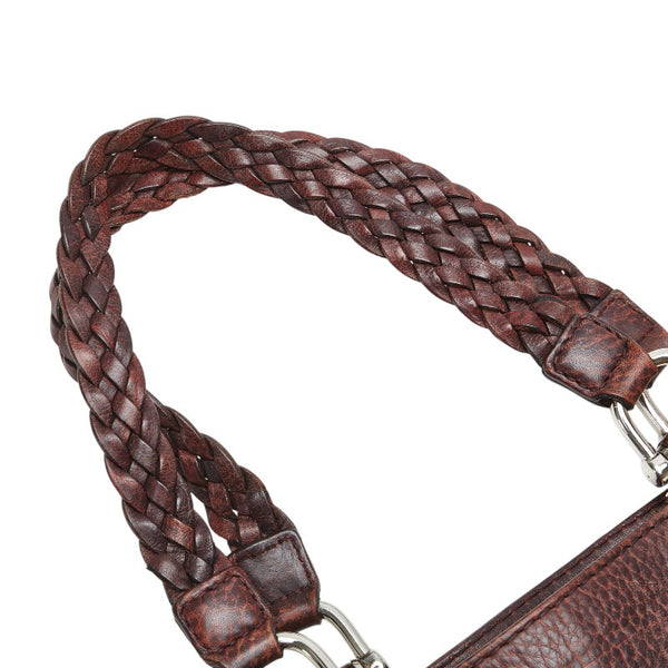 グッチ グッチシマ バンブー トートバッグ ショルダーバッグ 232946 ブラウン レザー キャンバス レディース GUCCI 【中古】