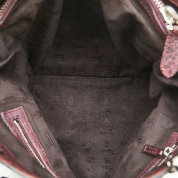 グッチ グッチシマ バンブー トートバッグ ショルダーバッグ 232946 ブラウン レザー キャンバス レディース GUCCI 【中古】