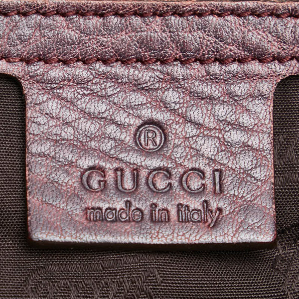 グッチ グッチシマ バンブー トートバッグ ショルダーバッグ 232946 ブラウン レザー キャンバス レディース GUCCI 【中古】
