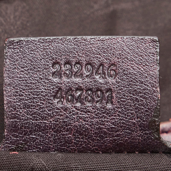 グッチ グッチシマ バンブー トートバッグ ショルダーバッグ 232946 ブラウン レザー キャンバス レディース GUCCI 【中古】