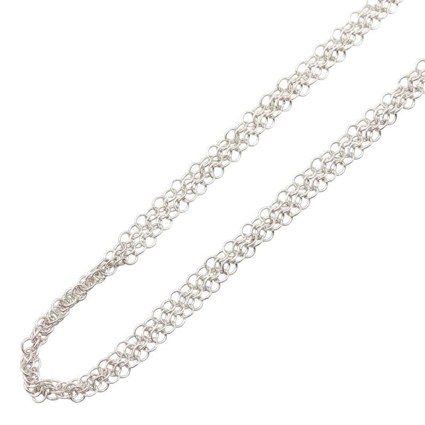 ティファニー メッシュ ネックレス ダブルチェーン SV925 シルバー レディース TIFFANY&Co. 【中古】