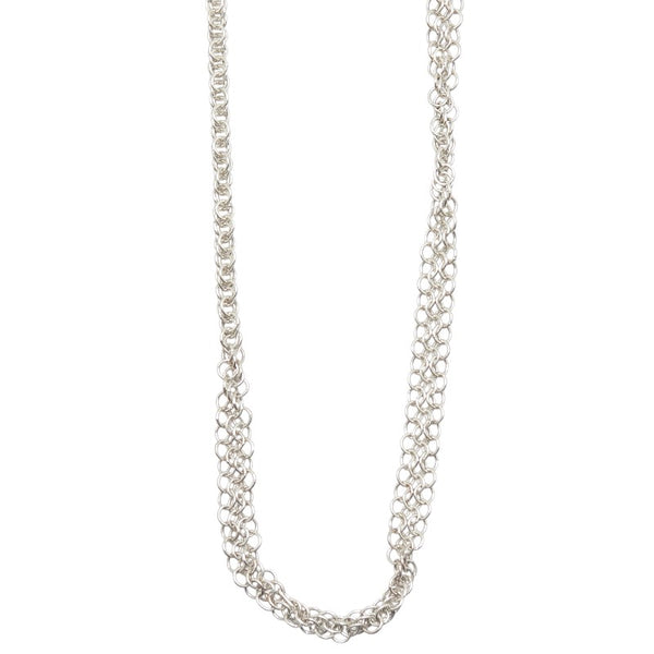 ティファニー メッシュ ネックレス ダブルチェーン SV925 シルバー レディース TIFFANY&Co. 【中古】