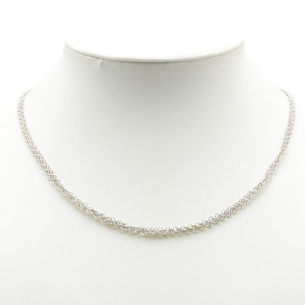 ティファニー メッシュ ネックレス ダブルチェーン SV925 シルバー レディース TIFFANY&Co. 【中古】