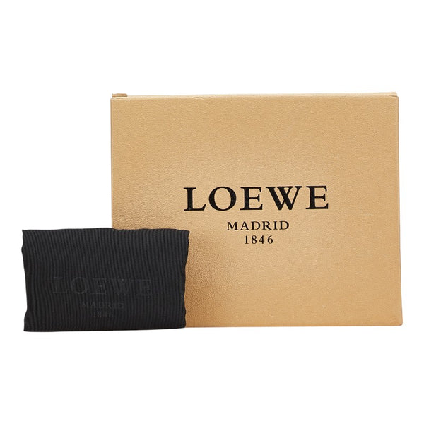 ロエベ アナグラム ポーチ ゴールド レザー レディース LOEWE 【中古】