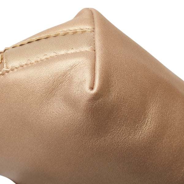 ロエベ アナグラム ポーチ ゴールド レザー レディース LOEWE 【中古】