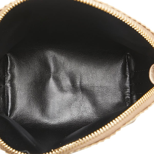 ロエベ アナグラム ポーチ ゴールド レザー レディース LOEWE 【中古】