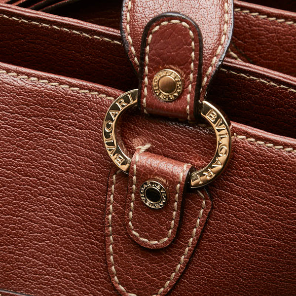 ブルガリ ベッキーバッグ ハンドバッグ ショルダーバッグ 2WAY ブラウン レザー レディース BVLGARI 【中古】