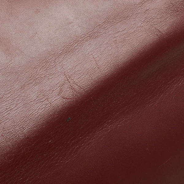 カルティエ マストライン ショルダーバッグ ワインレッド レザー レディース CARTIER 【中古】