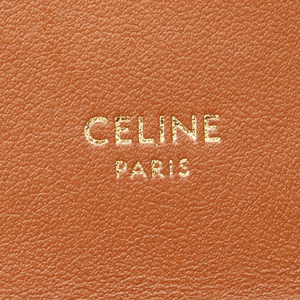 セリーヌ マカダム 三つ折り財布 ブラック ブラウン PVC レザー レディース CELINE 【中古】