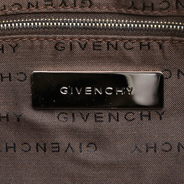 ジバンシー ロゴ セカンドバッグ ブラウン レザー レディース Givenchy 【中古】