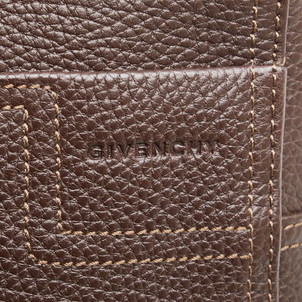 ジバンシー ロゴ セカンドバッグ ブラウン レザー レディース Givenchy 【中古】