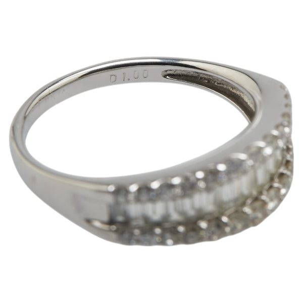 Pt900 プラチナ ダイヤ1.00ct リング 指輪 レディース 13号 【中古】