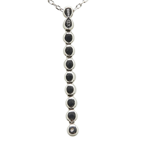 K18WG ホワイトゴールド ダイヤ0.20ct LA SOMA ラ ソマ ネックレス レディース 【中古】