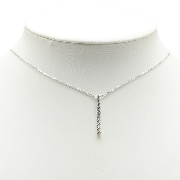 K18WG ホワイトゴールド ダイヤ0.20ct LA SOMA ラ ソマ ネックレス レディース 【中古】