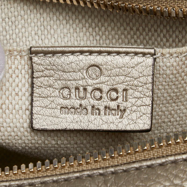 グッチ インターロッキングG ソーホー スモール ディスコバッグ 斜め掛け ショルダーバッグ  308364 シャンパンゴールド レザー レディース GUCCI 【中古】