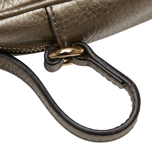 グッチ インターロッキングG ソーホー スモール ディスコバッグ 斜め掛け ショルダーバッグ  308364 シャンパンゴールド レザー レディース GUCCI 【中古】