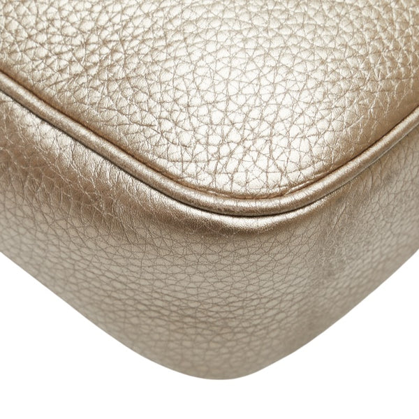 グッチ インターロッキングG ソーホー スモール ディスコバッグ 斜め掛け ショルダーバッグ  308364 シャンパンゴールド レザー レディース GUCCI 【中古】