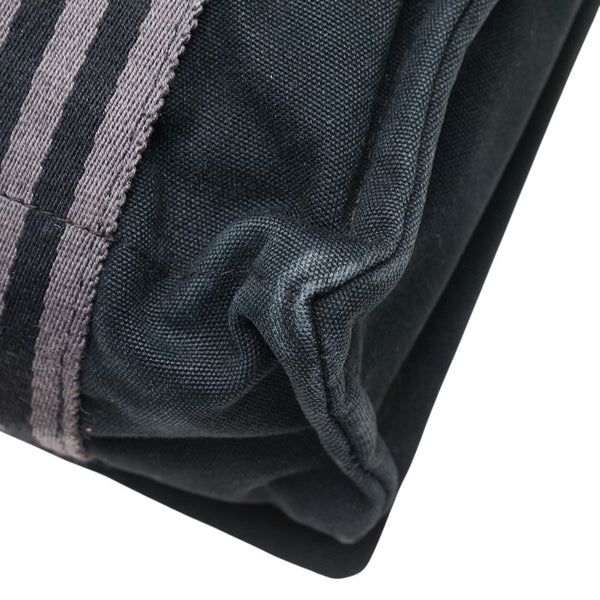 エルメス フールトゥ バサスMM 斜め掛け ショルダーバッグ ブラック グレー キャンバス レディース HERMES 【中古】