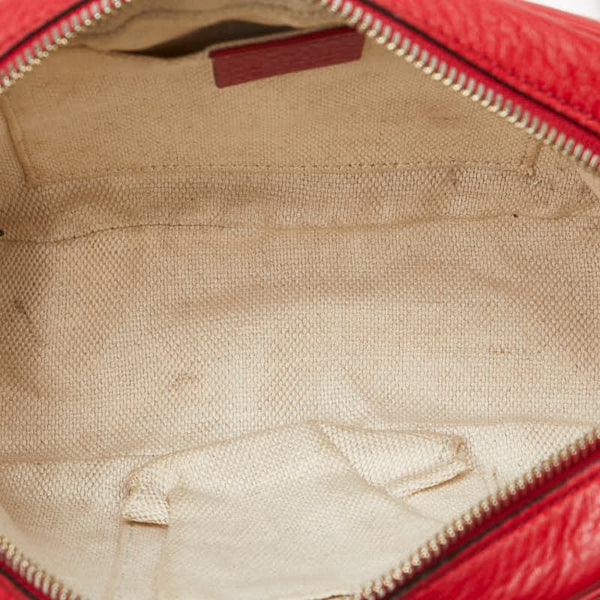 グッチ ソーホー ディスコバッグ 斜め掛け ショルダーバッグ 308364 レッド レザー レディース GUCCI 【中古】